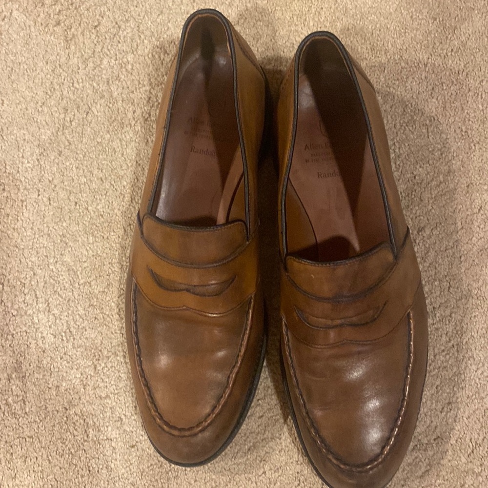 Allen Edmonds walnut Randolph loafers 12E